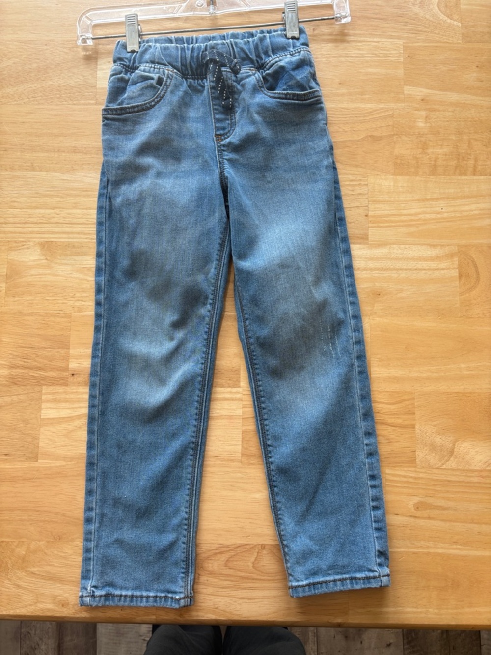 jumping beans Slightly distressed Light Blue Elastic Waist Denim Pants